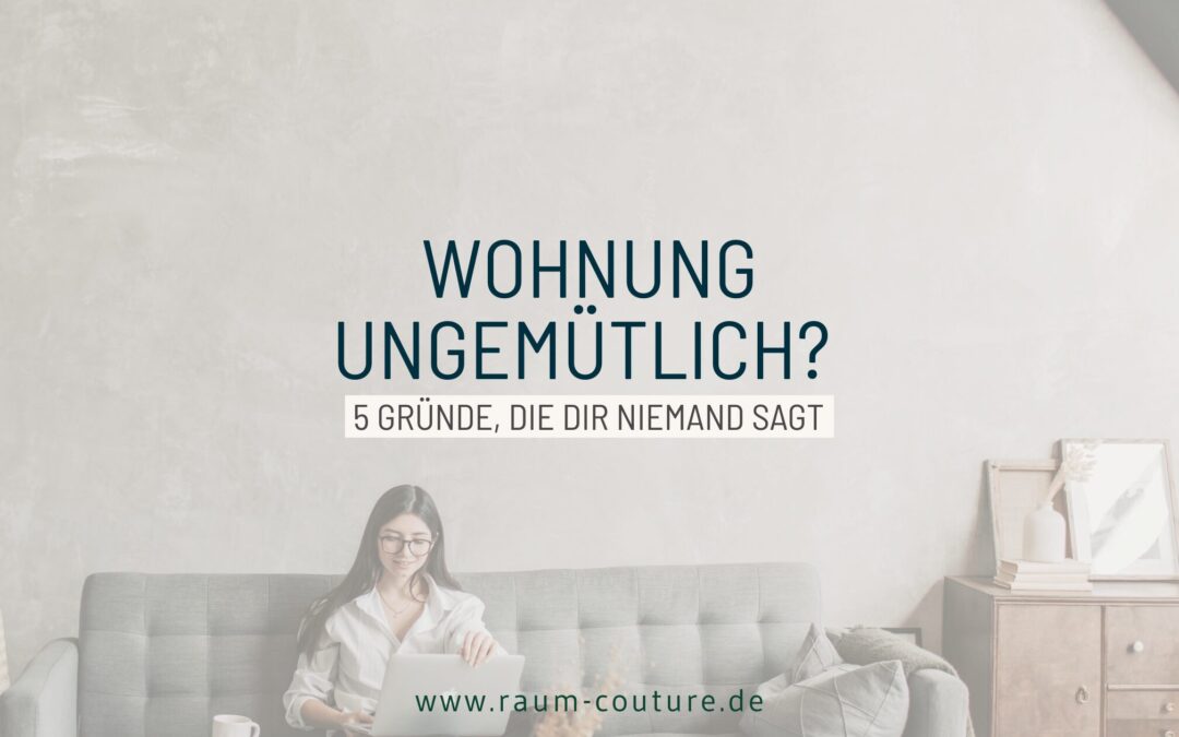 Wohnung ungemütlich – Frau sitzt verzweifelt im Wohnzimmer und weiß nicht weiter
